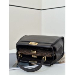 Borsa Fendi Mini Iconica Peekaboo Nero