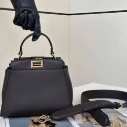 Borsa Fendi Mini Iconica Peekaboo Nero