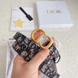 Dior Saddle 20MM Cintura Dior Oblique Jacquard Blu Dior Saddle 20MM Cintura Dior Oblique Jacquard Blu