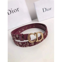 Dior Saddle 20MM Cintura Dior Oblique Jacquard Bordeaux