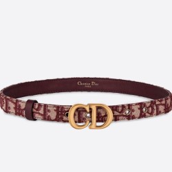 Dior Saddle 20MM Cintura Dior Oblique Jacquard Bordeaux