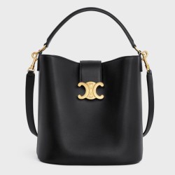 Borsa a secchiello piccola/media Celine Louise Nero Pelle di vitello liscia