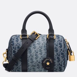 Borsa Dior Groove 20 Denim blu Dior Oblique Jacquard