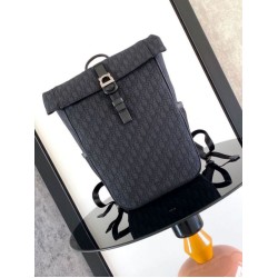 Zaino Dior 8 arrotolabile Dior Oblique Jacquard Nero
