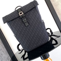 Zaino Dior 8 arrotolabile Dior Oblique Jacquard Nero