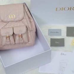 Dior Nano/Medium Dior Caro Backpack Rosa Macrocannage Dior Nano/Medium Dior Caro Backpack Rosa Macrocannage