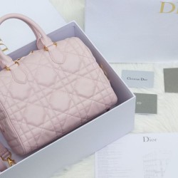 Dior Groove 25 Borsa in Biscotto Macrocannage rosa