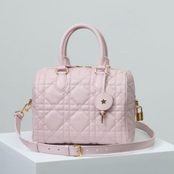 Dior Groove 25 Borsa in Biscotto Macrocannage rosa