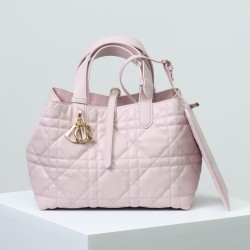 Borsa Dior Toujours Dior Piccola/Media Macrocannage Rosa