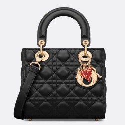 Borsa piccola Dior Dioramour Lady Dior Cannage nero