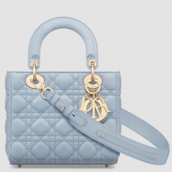 Borsa replica Dior piccola Lady Dior My ABCDior blu