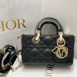 Borsa micro Dior Lady D-Joy Cannage nero