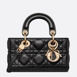 Borsa micro Dior Lady D-Joy Cannage nero