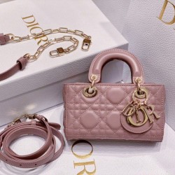Borsa micro Dior Lady D-Joy rosa cannage