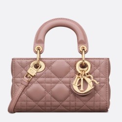 Borsa micro Dior Lady D-Joy rosa cannage