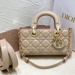 Replica Dior Piccola Borsa Lady D-Joy Dior Cannage Albicocca