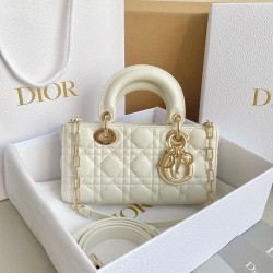 Dior Lady D-Joy Dior Piccola Borsa Cannage Bianco