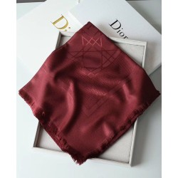 Christian Dior Cannage Scialle 140 cm Bordeaux