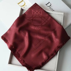 Christian Dior Cannage Scialle 140 cm Bordeaux