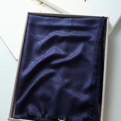 Christian Dior Cannage Scialle 140cm Blu Navy