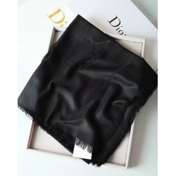 Christian Dior Cannage Scialle 140cm Nero