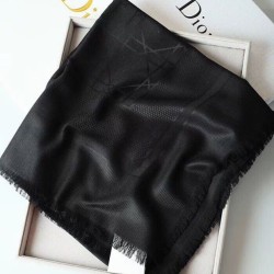 Christian Dior Cannage Scialle 140cm Nero Christian Dior Cannage Scialle 140cm Nero
