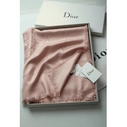 Christian Dior Cannage Scialle 140cm Rosa Chiaro