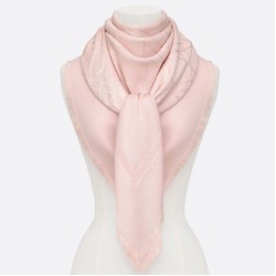 Christian Dior Cannage Scialle 140cm Rosa Chiaro