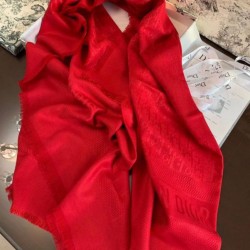 Dior Oblique Scialle 140 CM Rosso