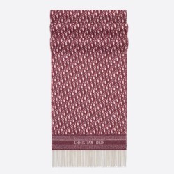 Dior Oblique Sciarpa Cashmere Borgogna