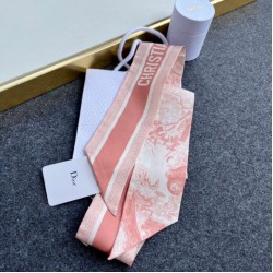 Dior Toile de Jouy Sauvage Mitzah Sciarpa Twill di Seta Rosa