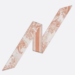 Dior Toile de Jouy Sauvage Mitzah Sciarpa Twill di Seta Rosa