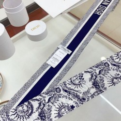 Sciarpa Mitzah Toile de Jouy Soleil Dior Twill di seta Blu Sciarpa Mitzah Toile de Jouy Soleil Dior Twill di seta Blu