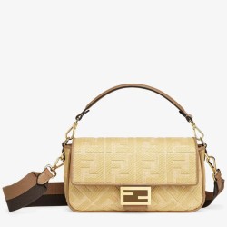 Borsa media Baguette Fendi Paglia naturale