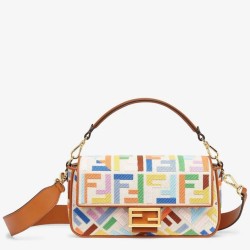 Borsa media Baguette Fendi Tela multicolore