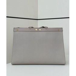 Fendi Peekaboo-Tote Bag FF Grigio