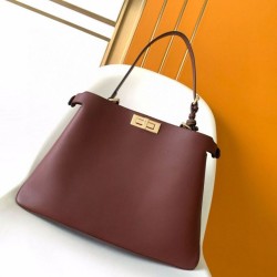 Fendi Peekaboo Soft Large Bag Marrone Scuro Fendi Peekaboo Soft Large Bag Marrone Scuro