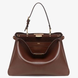 Fendi Peekaboo Soft Large Bag Marrone Scuro