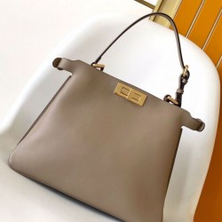 Fendi Peekaboo Soft Medium Bag Grigio Tortora