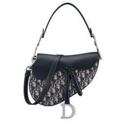 Borsa Dior Saddle con tracolla Blu scuro