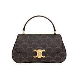 Borsa Celine Teen Celine Lola Triomphe Caffè