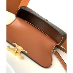 Borsa Celine Teen Celine Lola Triomphe Caffè