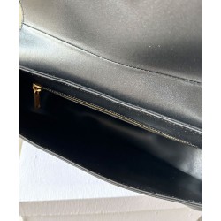 Celine Borsa Polly media Pelle di vitello morbida nera