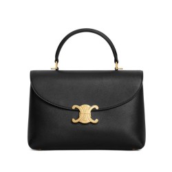 Celine Borsa Nino media Pelle di vitello morbida nera