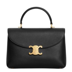Celine Borsa Nino media Pelle di vitello morbida nera