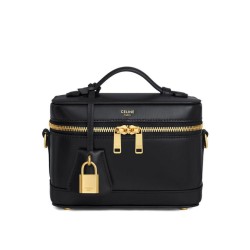 Celine Borsa da toeletta Pelle di vitello naturale nera