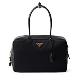 Borsa grande Prada Re-Nylon con manico superiore e lucchetto 1BB131 Nero