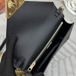 Borsa a tracolla in saffiano Prada Nera