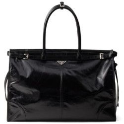 Borsa tote in pelle Prada 2VG128 Nero