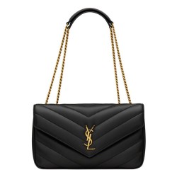 Borsa YSL Saint Laurent Loulou Media Matelasse Nera